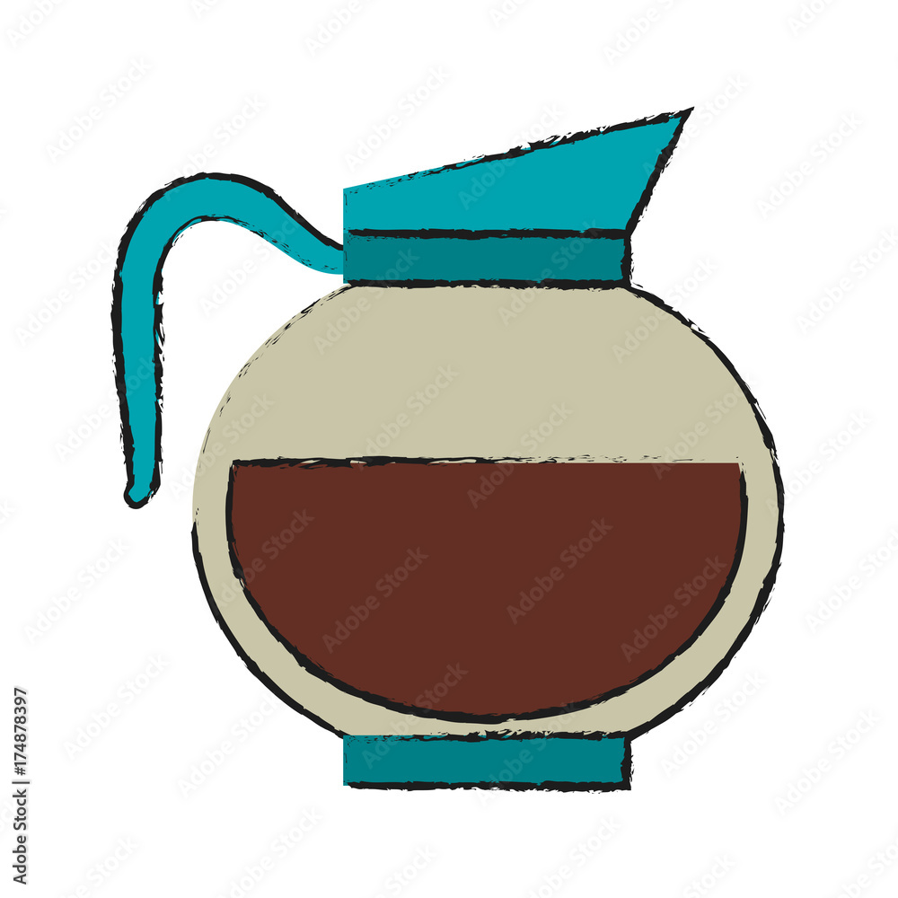 Obraz premium kettle coffee beverage icon image vector illustration design