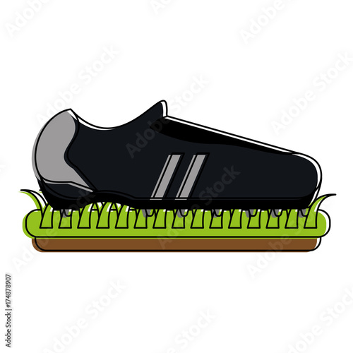 cleats shoe football or soccer related icon image vector illustration design