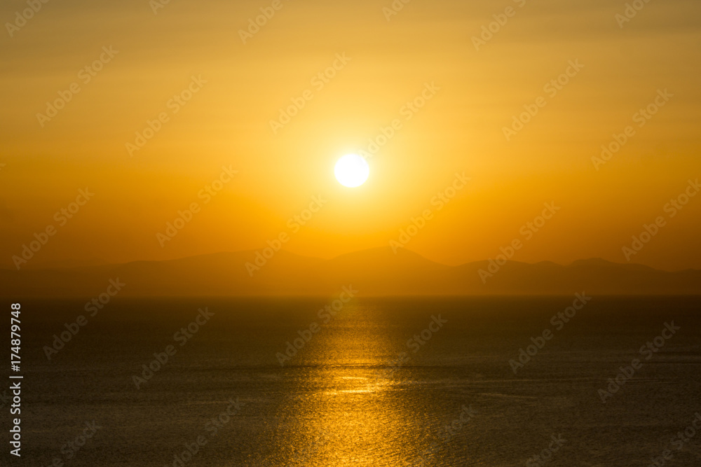 Sonnenuntergang, Pagassiikos Gulf, Griechenland