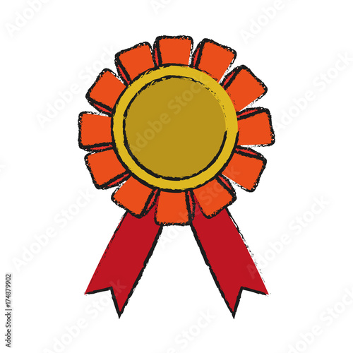 medal prize icon image vector illustration design