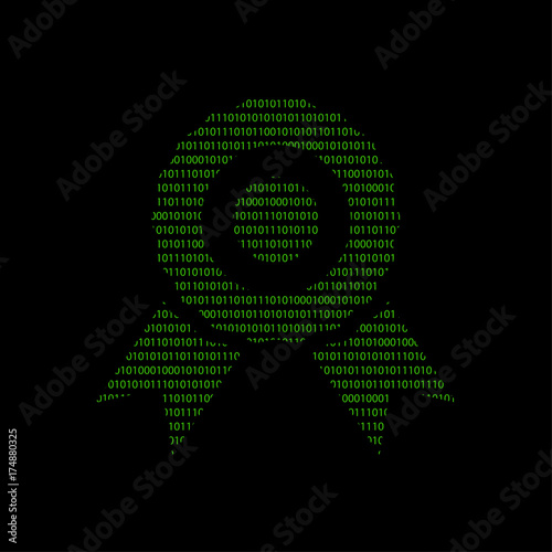 Hacker - 101011010 Icon - Medaille