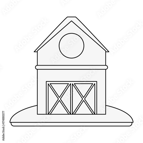 barn house or home icon image vector illustration design © Jemastock