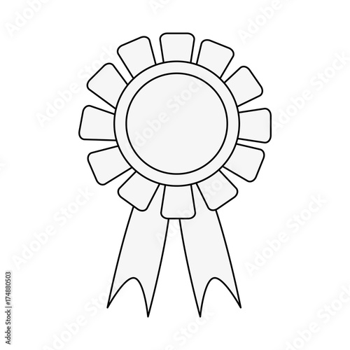 medal prize icon image vector illustration design