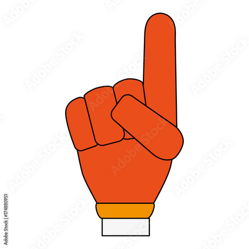foam finger icon image vector illustration design