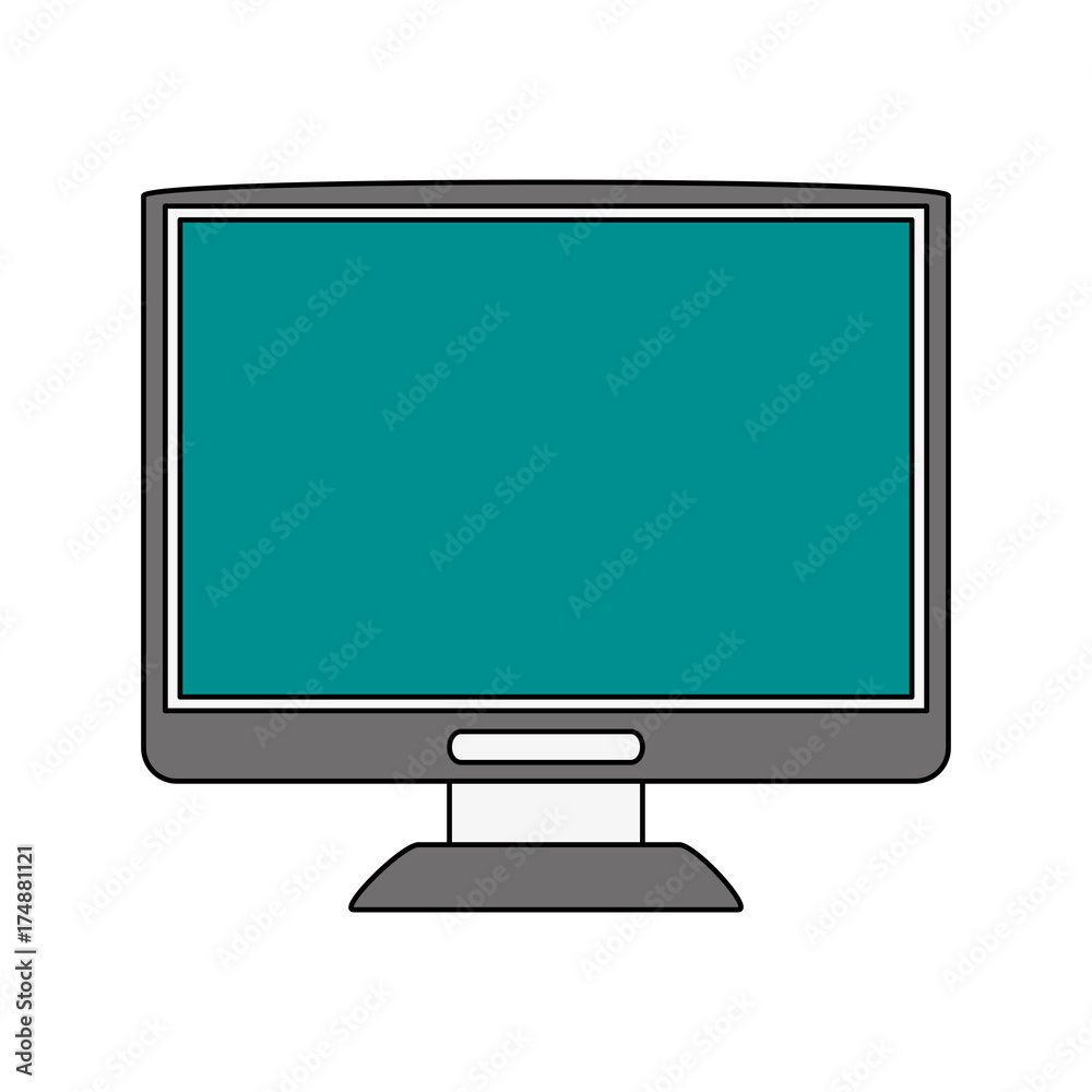 computer monitor with blank screen icon image vector illustration design computer monitor with blank screen icon image vector illustration design
