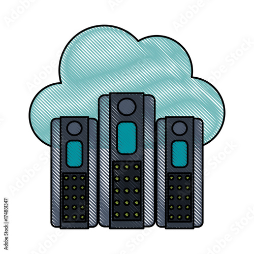 servers web hosting icon image vector illustration design