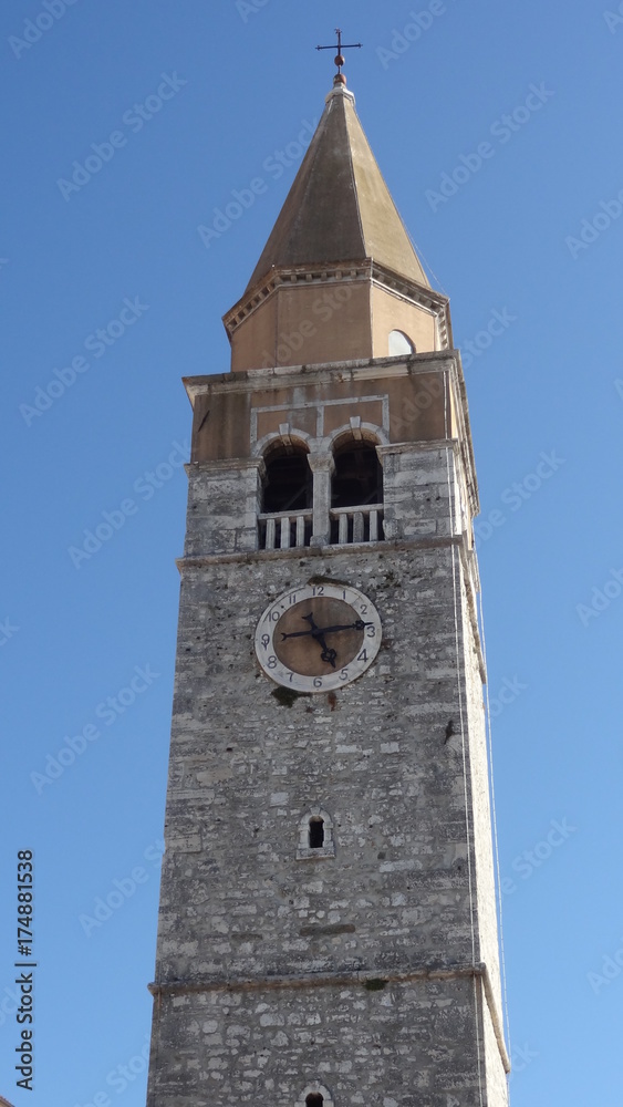 Croatie Umag Istrie  Eglise Chiesa di S. Maggiore e S. Pellegrino place Piazza Slobode Liberta