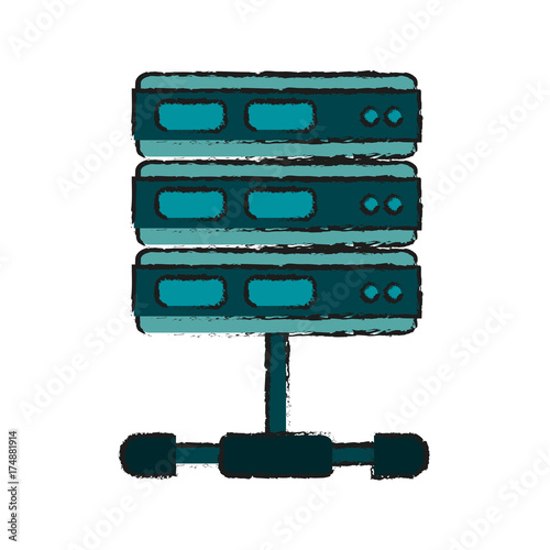 servers web hosting icon image vector illustration design