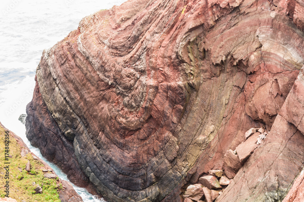 Obraz premium Geological Syncline at Cobbler’s Hole.