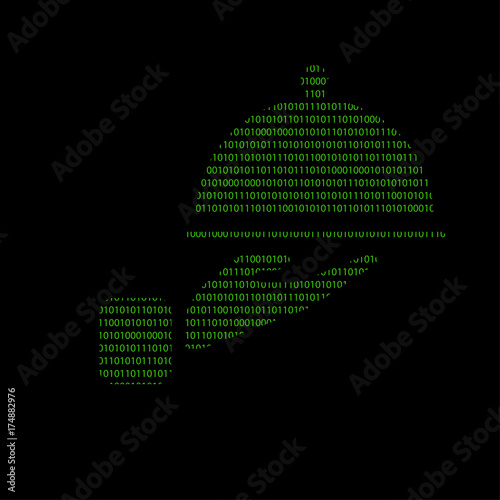 Hacker - 101011010 Icon - Servierplatte