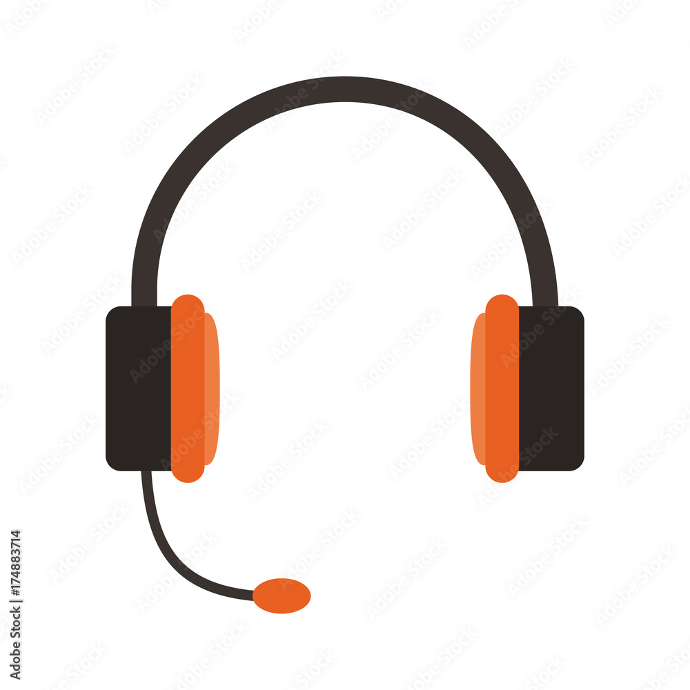 headset headphones microphone icon image vector illustration design headset headphones microphone icon image vector illustration design