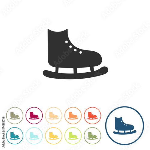 Runde Schaltflächen - Schlittschuh