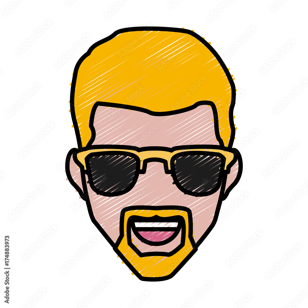 Man with hat smiling cartoon icon vector illustration graphic design Man with hat smiling cartoon icon vector illustration graphic design