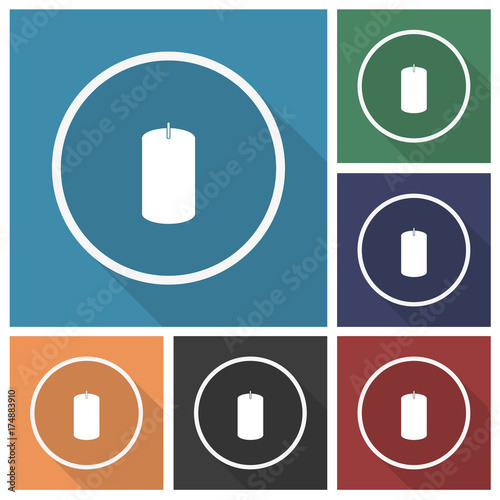 Button - Set - Schatten - Weihnachtskerze