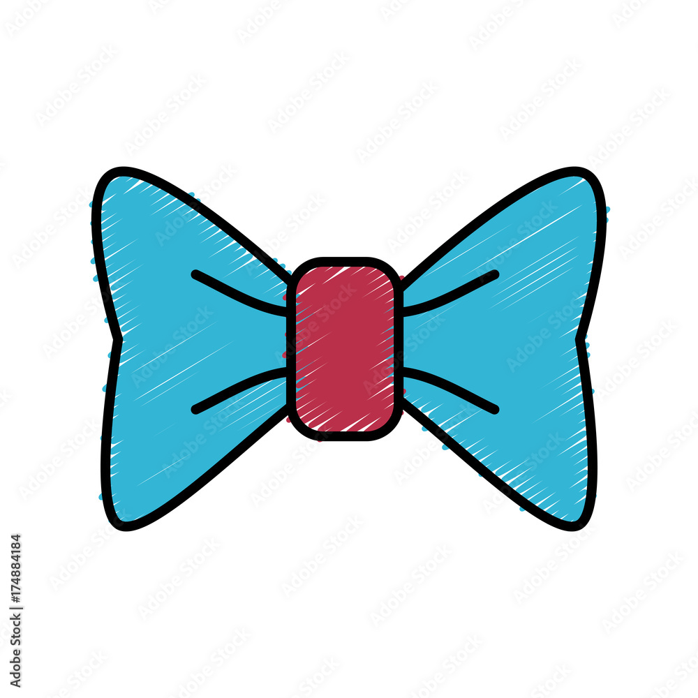 Decorative bow isolated icon vector illustration graphic design