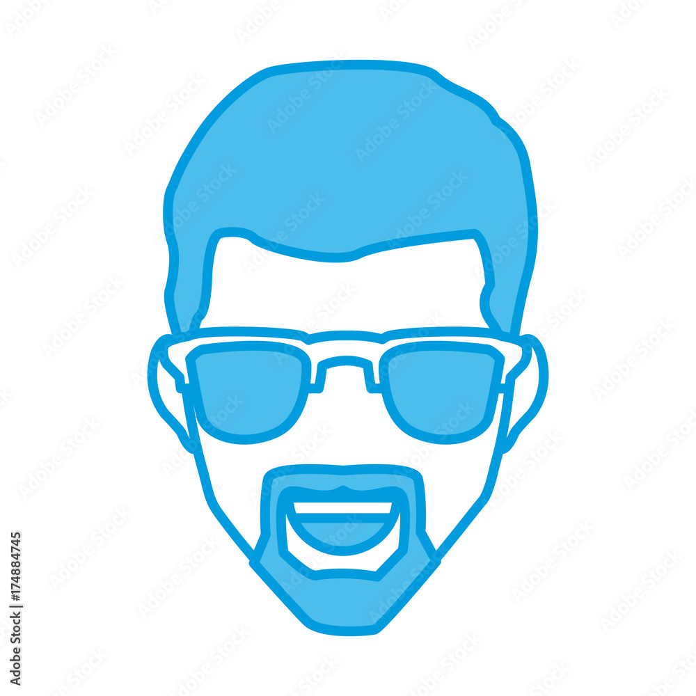 Man with hat smiling cartoon icon vector illustration graphic design