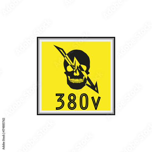 stickers for electrical distribution board consumer electrical safety, electricity, current protection