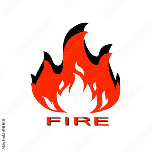 Logo fire. Flame. Vector illustrator.