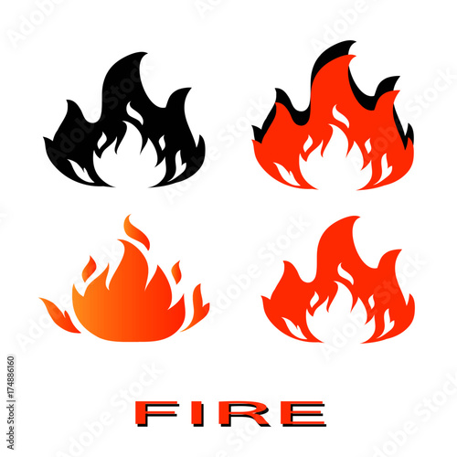 Logo fire. Flame. Vector illustrator.