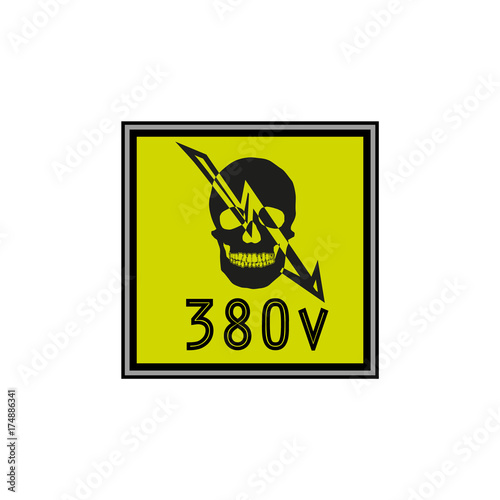 stickers for electrical distribution board consumer electrical safety, electricity, current protection