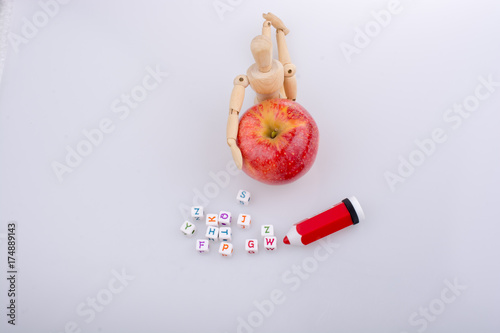 Back to school theme with an apple photo