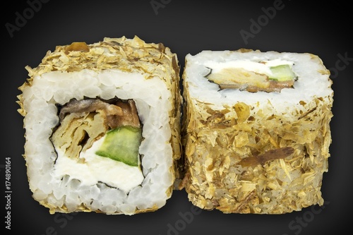 Japanese cuisine with sushi rice