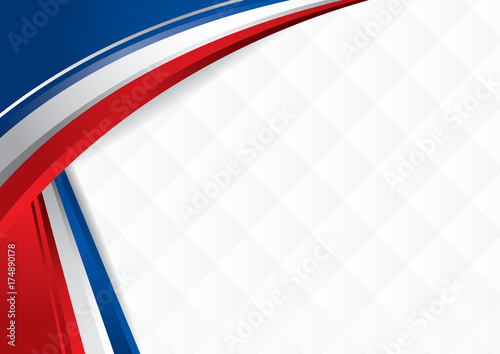 Abstract background with shapes with the colors of the flag of USA, Costa Rica, Chile, to use as Diploma or Certificate