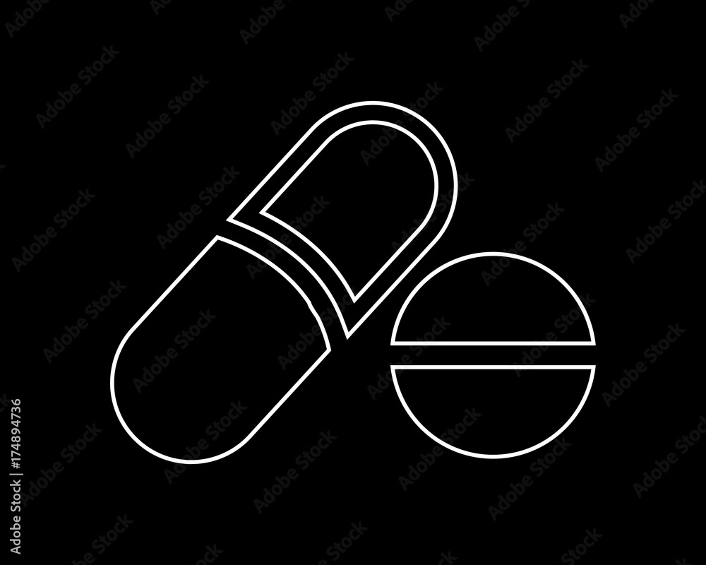 drugs thin line icon illustration design drugs thin line icon illustration design