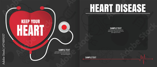 heart disease concept, wold health day vector design