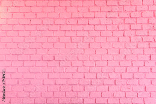 Pastel pink ordered brick wall texture background backdrop for lady or woman concept.