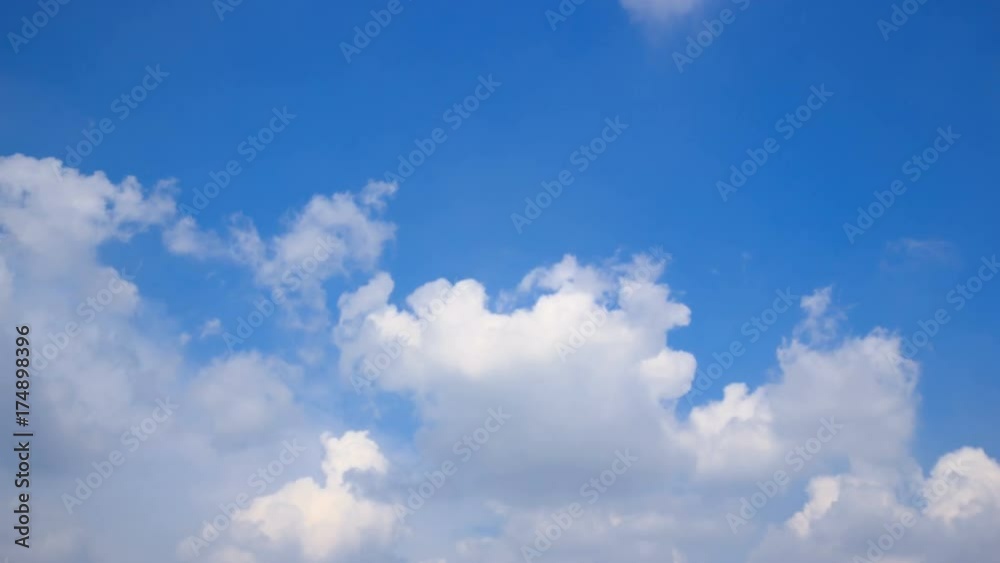 Time lapse clip 4k white fluffy clouds over blue sky in summer landscape Time lapse clip 4k white fluffy clouds over blue sky in summer landscape