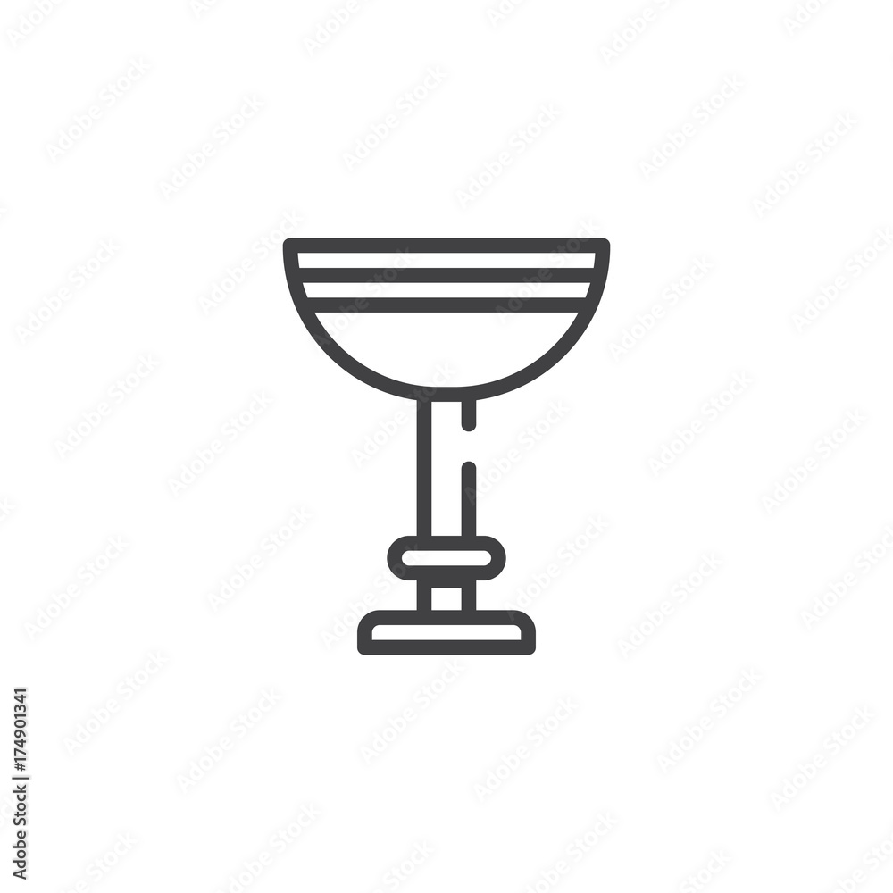 Trophy line icon, outline vector sign, linear style pictogram isolated on white. Symbol, logo illustration. Editable stroke Trophy line icon, outline vector sign, linear style pictogram isolated on white. Symbol, logo illustration. Editable stroke