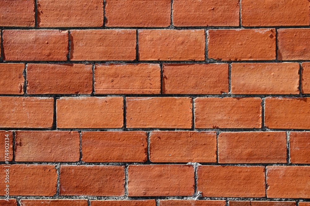 Fototapeta premium New red brick wallpaper background