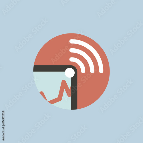 Illustration of sharing data icon