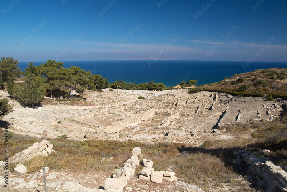  Ruins of Ancient city of Kamiros in  Rhodes Grecee