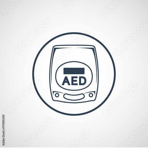 AED vector logo icon illustration