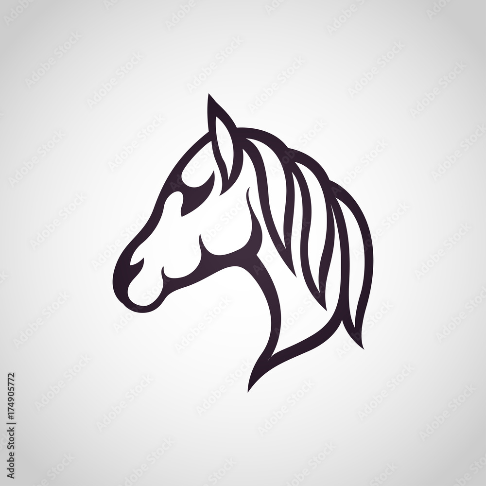 Fototapeta Horse logo vector icon design