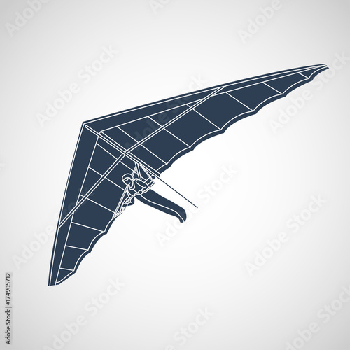 Hang Gliding vector logo icon illustration