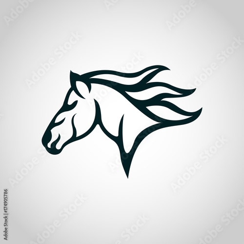 Horse logo vector icon design