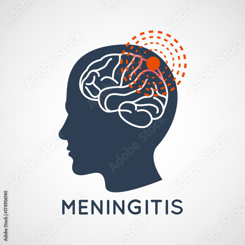 MENINGITIS logo vector icon design illustration photo