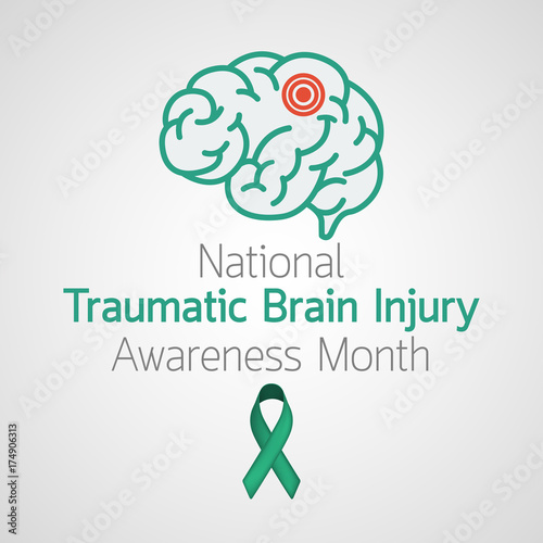 National Traumatic BrainInjury Awareness Month vector icon illustration