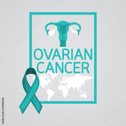 OVARIAN CANCER vector icon illustration