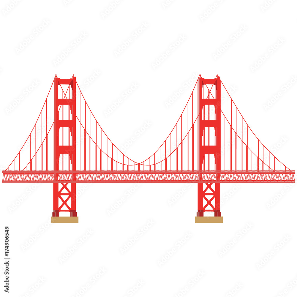 Obraz premium Golden Gate vector