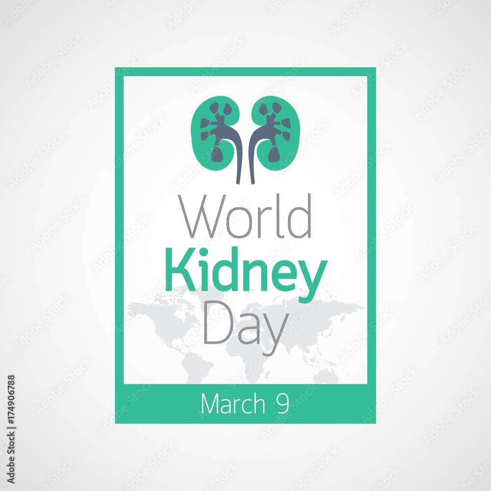 World Kidney Day vector icon illustration