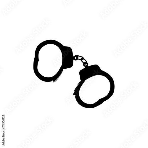 Handcuffs vector icon