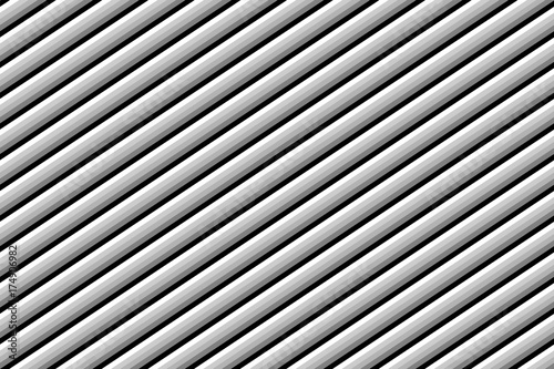 Stripes diagonal seamless pattern, texture. White on black. Vector illustration.