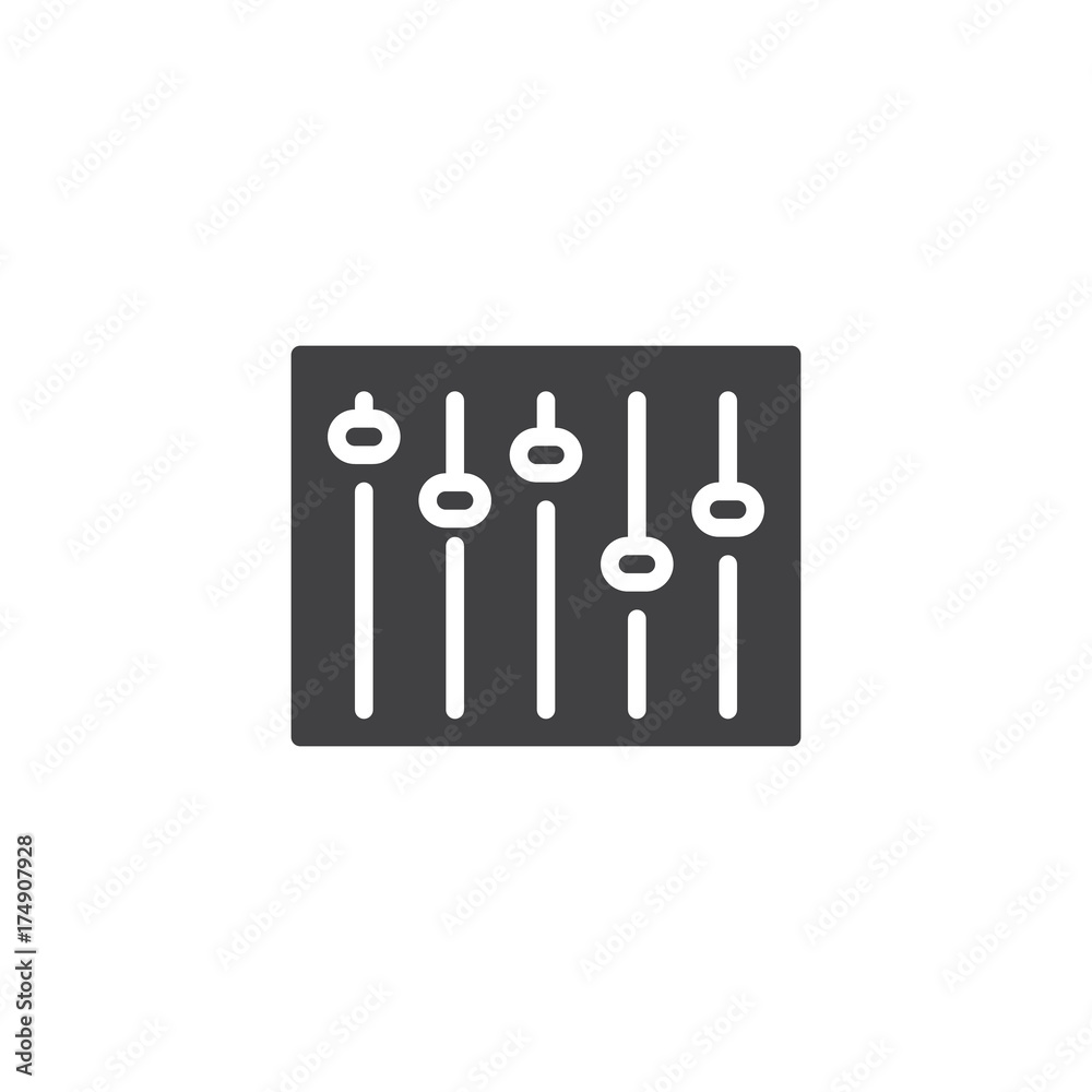 Vecteur Stock Sound mixer icon vector, filled flat sign, solid pictogram  isolated on white. Symbol, logo illustration. | Adobe Stock