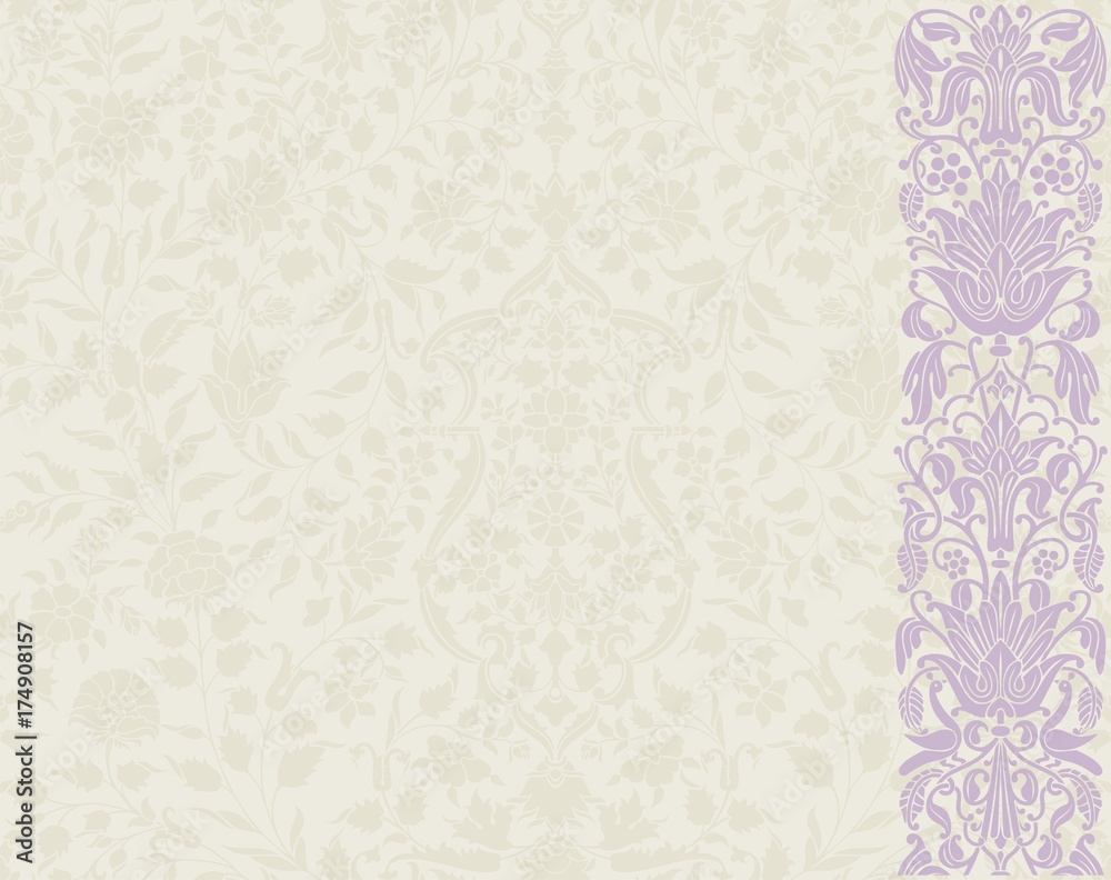 wedding card design, paisley floral pattern , India wedding card design, paisley floral pattern , India