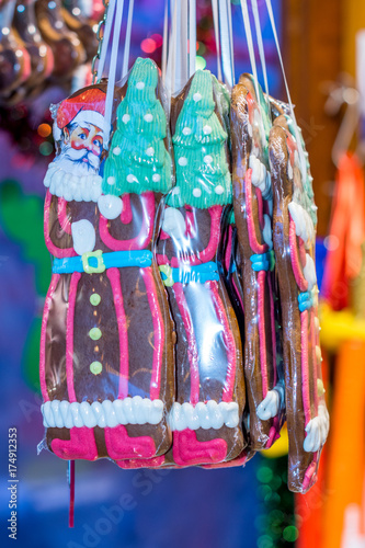 German market candy stall at Christmas fair © Jevanto Productions