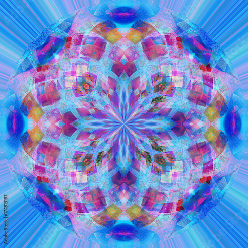 Fototapeta Mandala frattale cruciforme